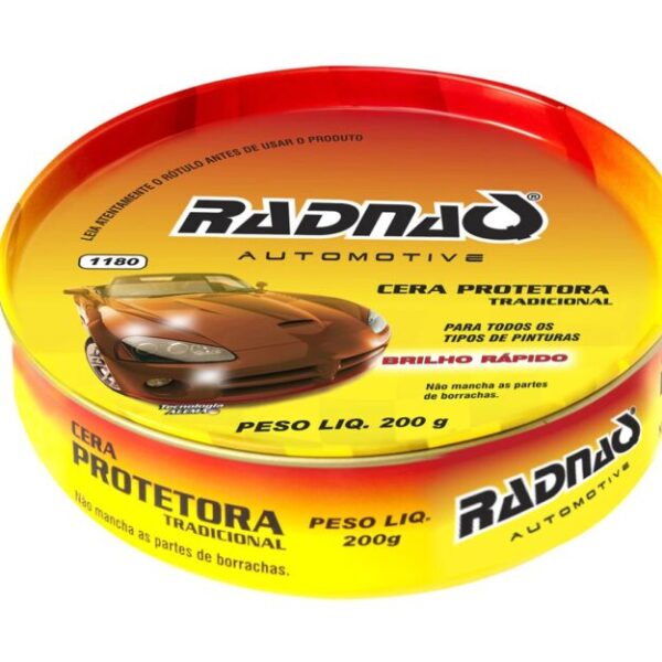 Cera Automotiva Protetora e Brilho Intenso 200 Gramas Radnaq-1180